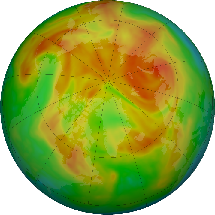 Arctic ozone map for 02 May 2021